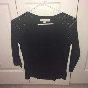 LOFT NWOT black  woven 3/4 sleeved⭐️